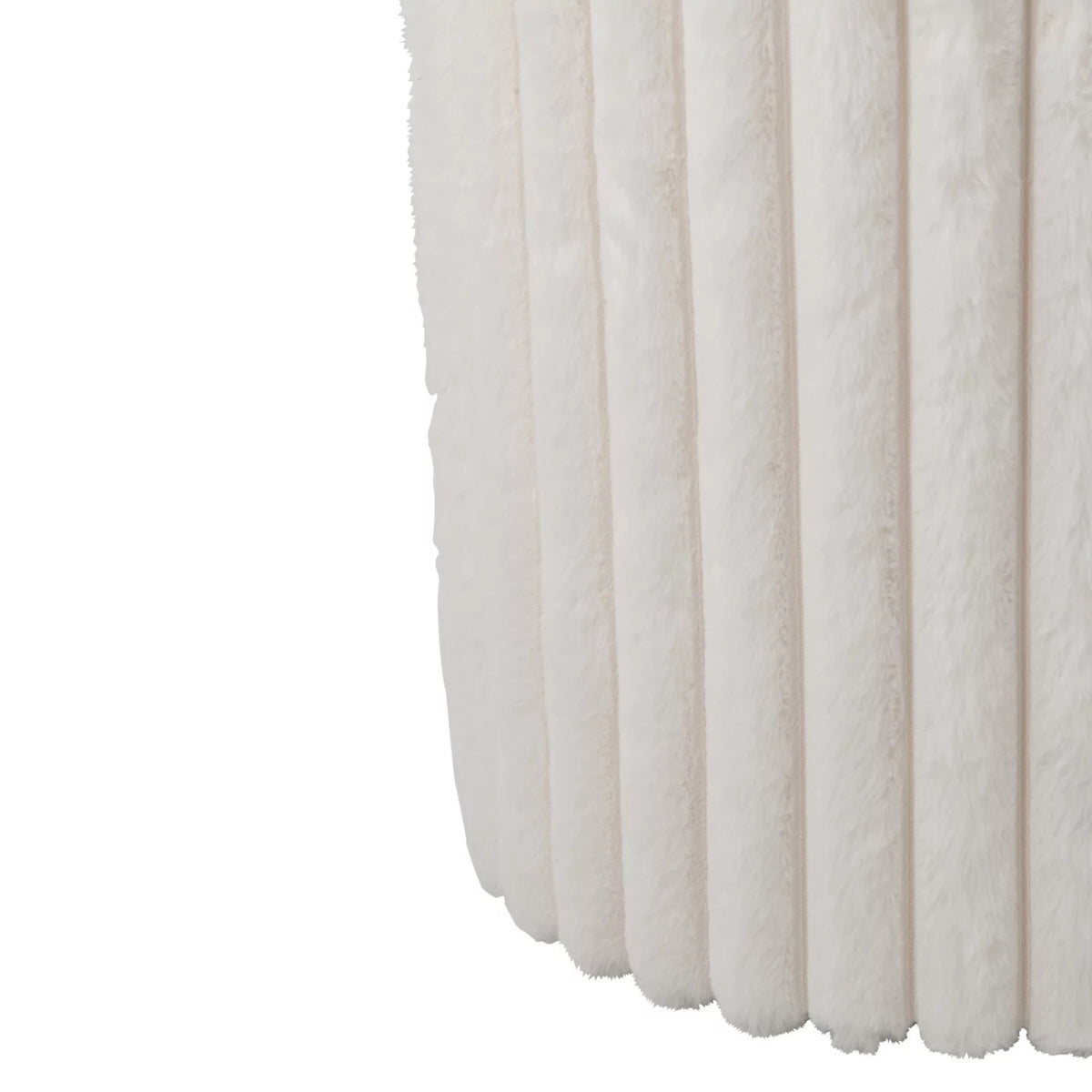Pouf + Coperchio Scanalato MDF Bianco J-Line