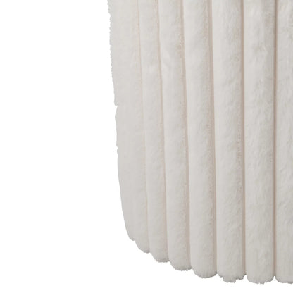 Pouf + Coperchio Scanalato MDF Bianco J-Line