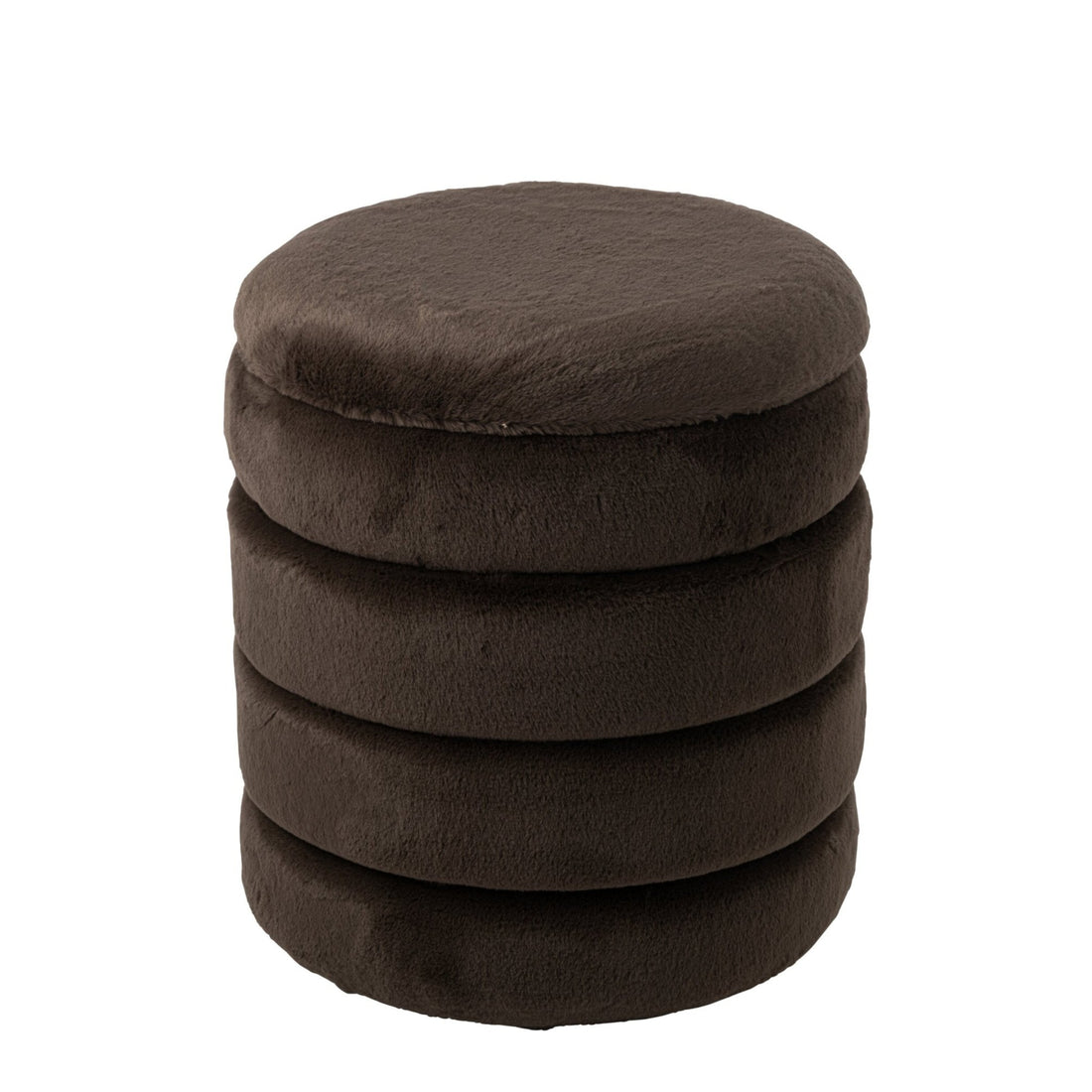 Pouf + Coperchio Mdf Marrone Scuro J-Line