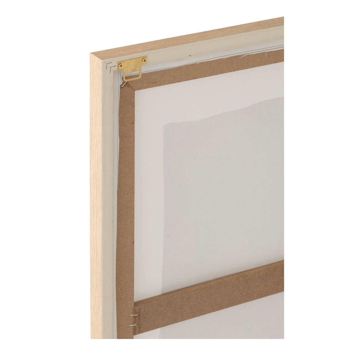 Set di 2 quadri a righe in MDF bianco/naturale J-Line