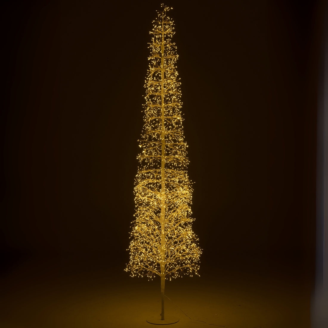 Albero di Natale con Luci a LED Bianco Caldo Ferro Bianco Extra Large H240cm J-Line