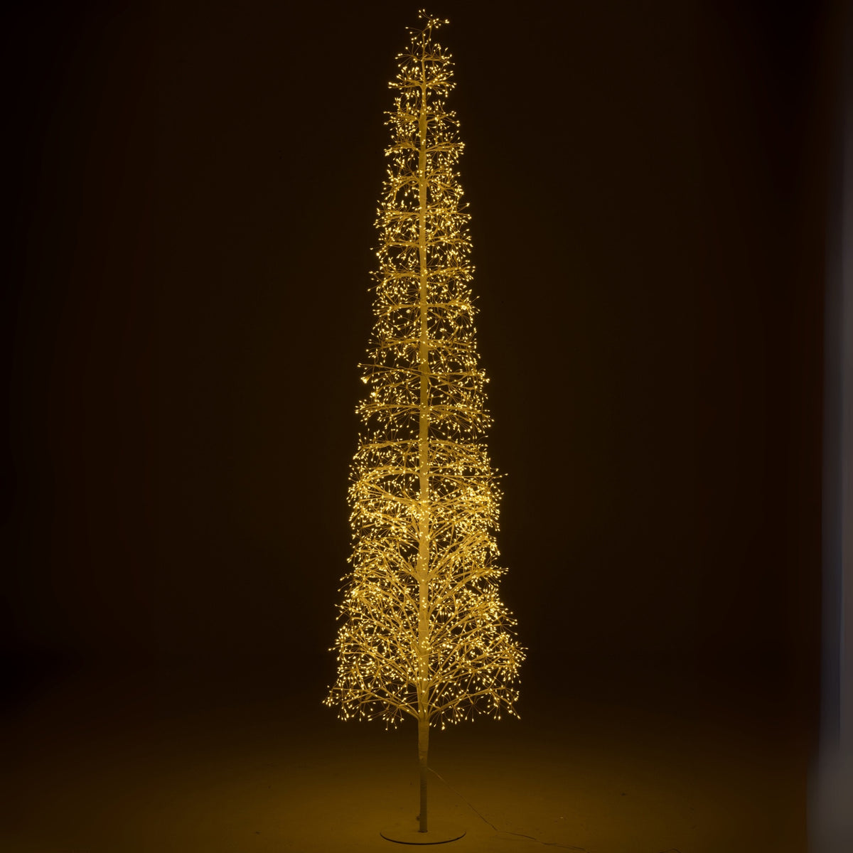 Albero di Natale con Luci a LED Bianco Caldo Ferro Bianco Extra Large H240cm J-Line