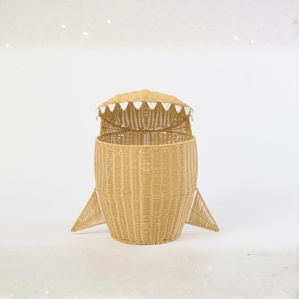 Cestino Squalo in Plastica Naturale J-Line