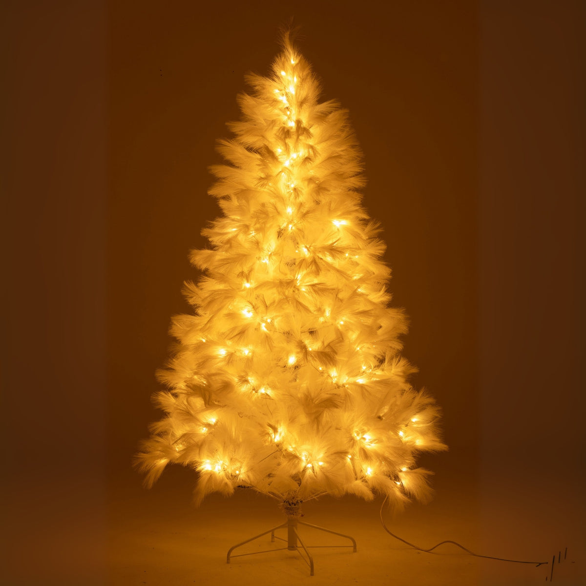Albero di Natale 400 LED Metallo Bianco H210cm J-Line