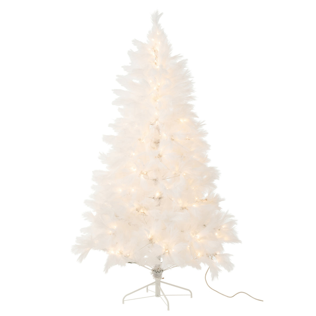 Albero di Natale 400 LED Metallo Bianco H210cm J-Line