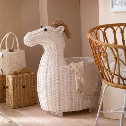 Cestino Cavallo in Plastica Bianco J-Line