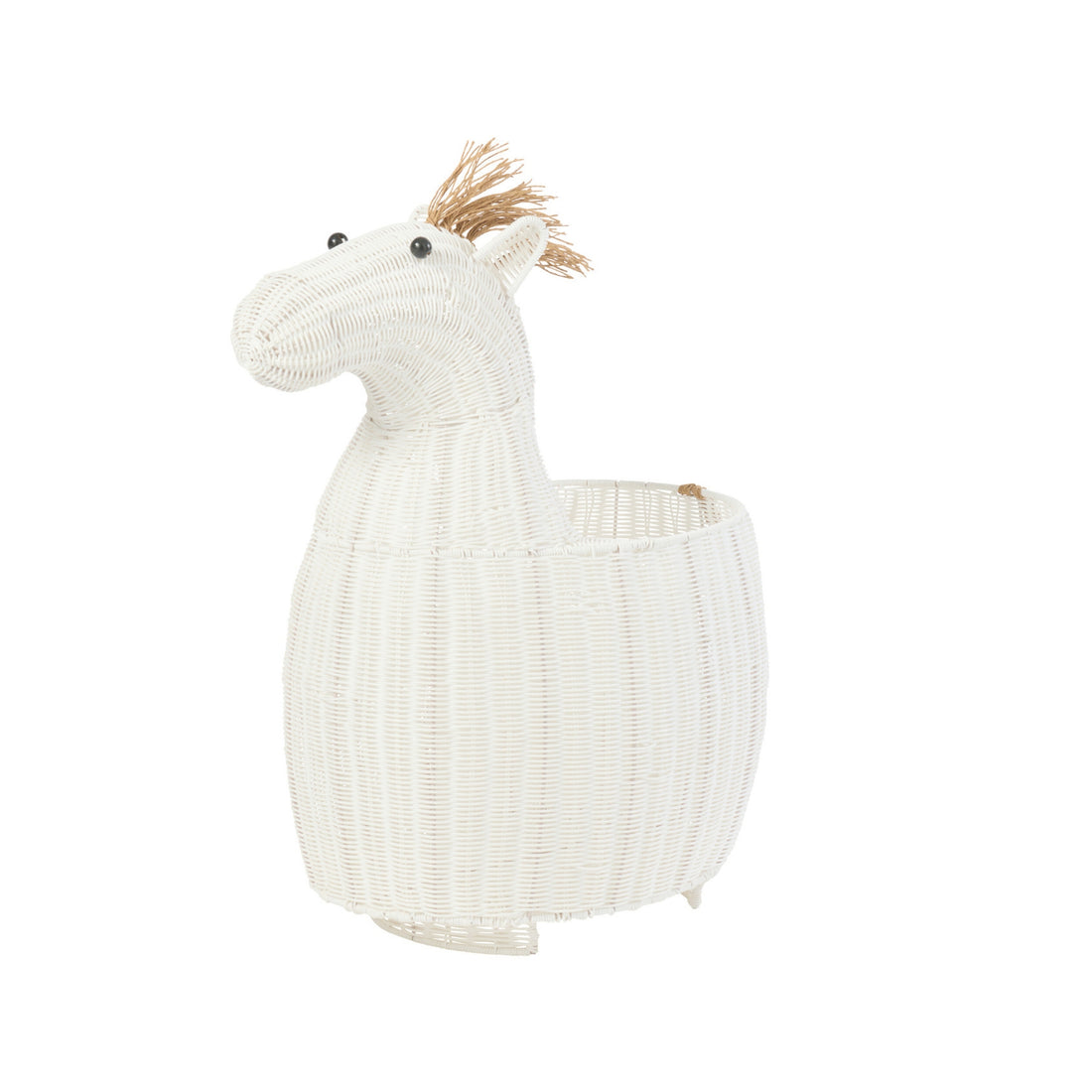 Cestino Cavallo in Plastica Bianco J-Line