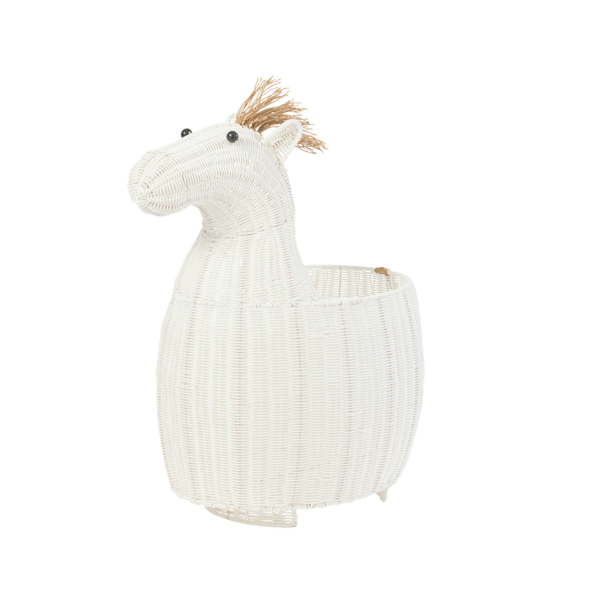 Cestino Cavallo in Plastica Bianco J-Line
