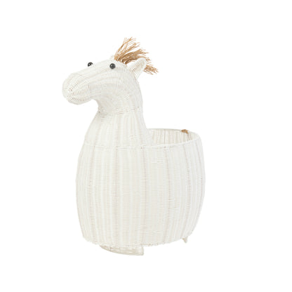 Cestino Cavallo in Plastica Bianco J-Line