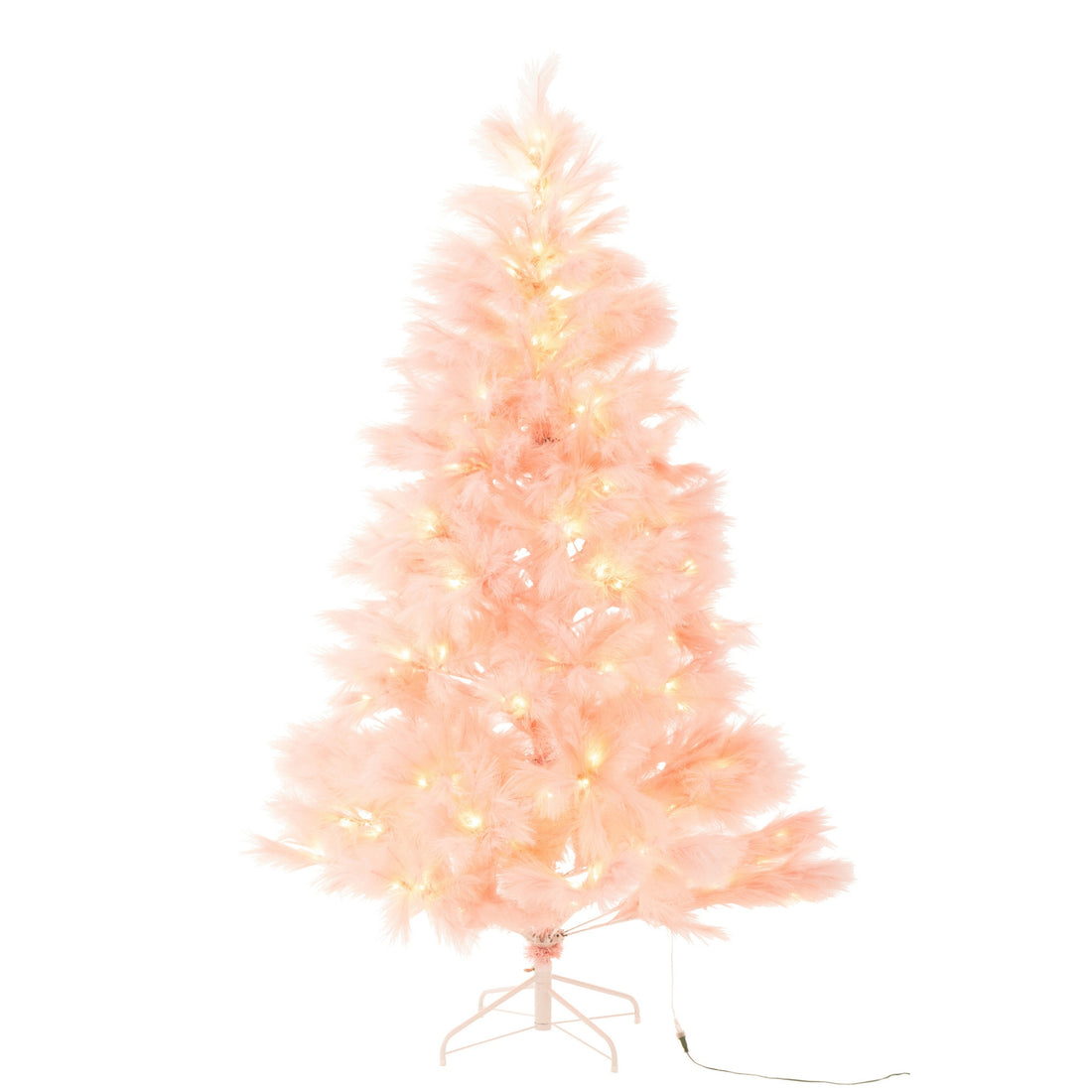 Albero di Natale 400 LED Metallo Rosa Chiaro H210cm J-Line