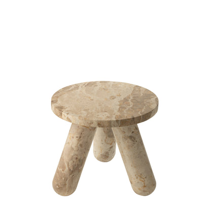 Tavolino rotondo in marmo beige J-Line
