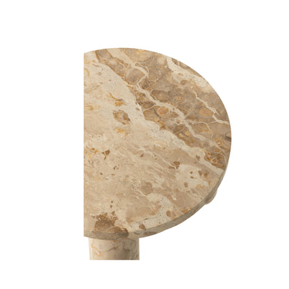 Tavolino rotondo in marmo beige J-Line