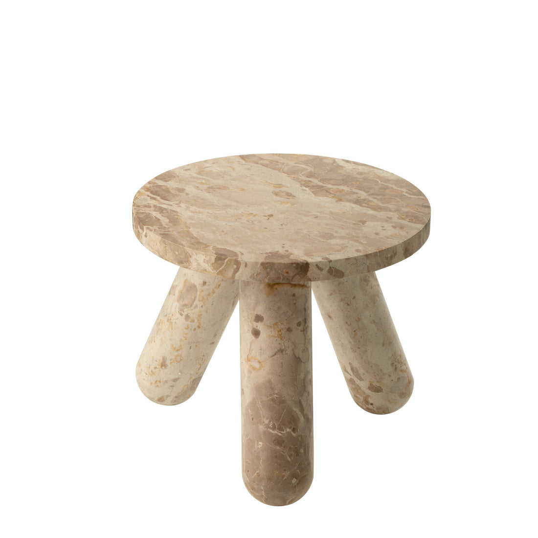 Tavolino rotondo in marmo beige J-Line