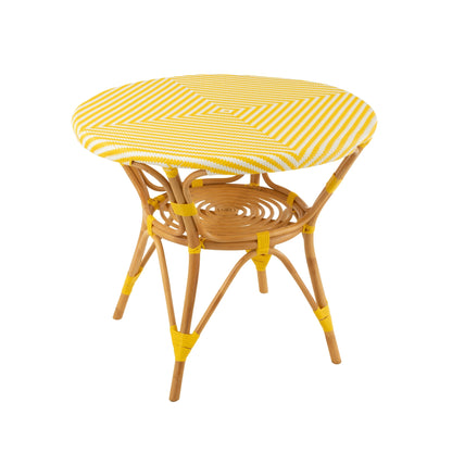 Tavolo da pranzo in rattan giallo/bianco J-Line