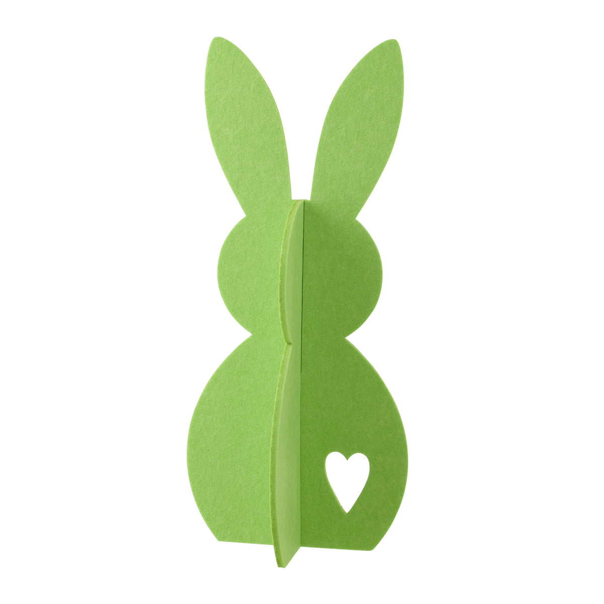 Decorazione pasquale con coniglietto verde in feltro, set da 3, J-Line