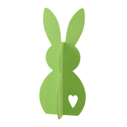 Decorazione pasquale con coniglietto verde in feltro, set da 3, J-Line