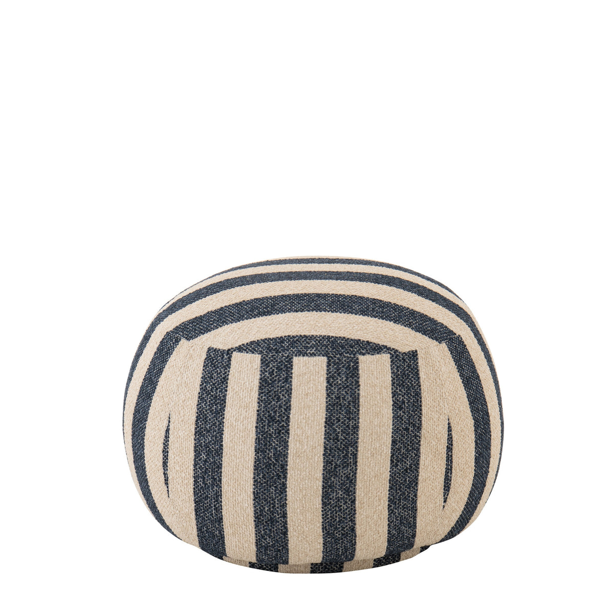 Pouf a righe blu/bianco sporco J-Line