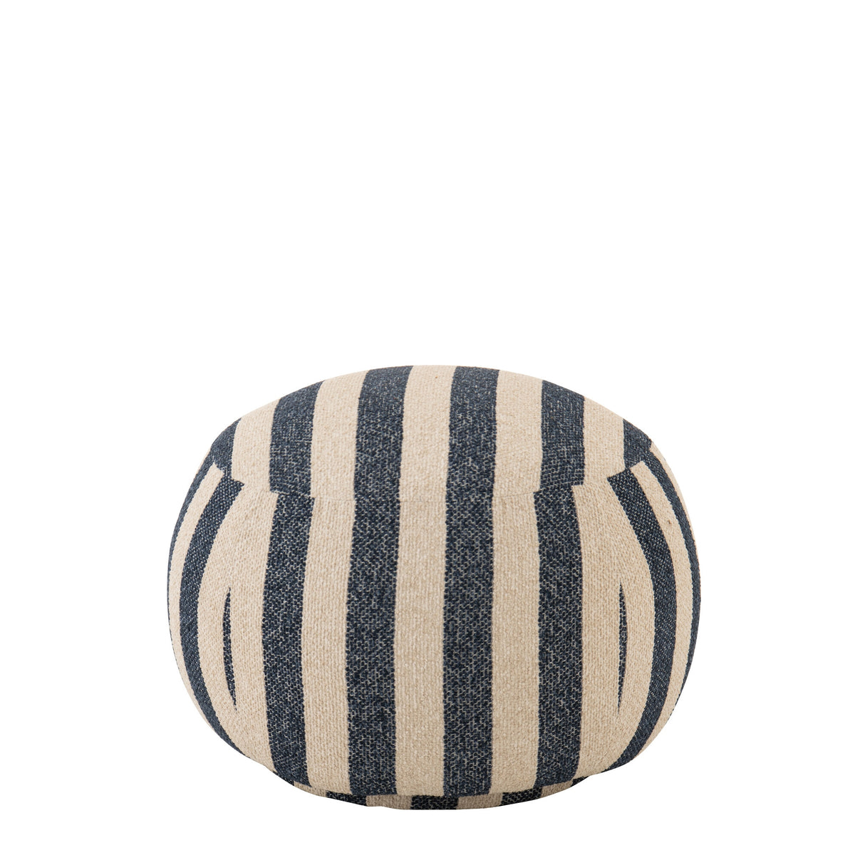 Pouf a righe blu/bianco sporco J-Line