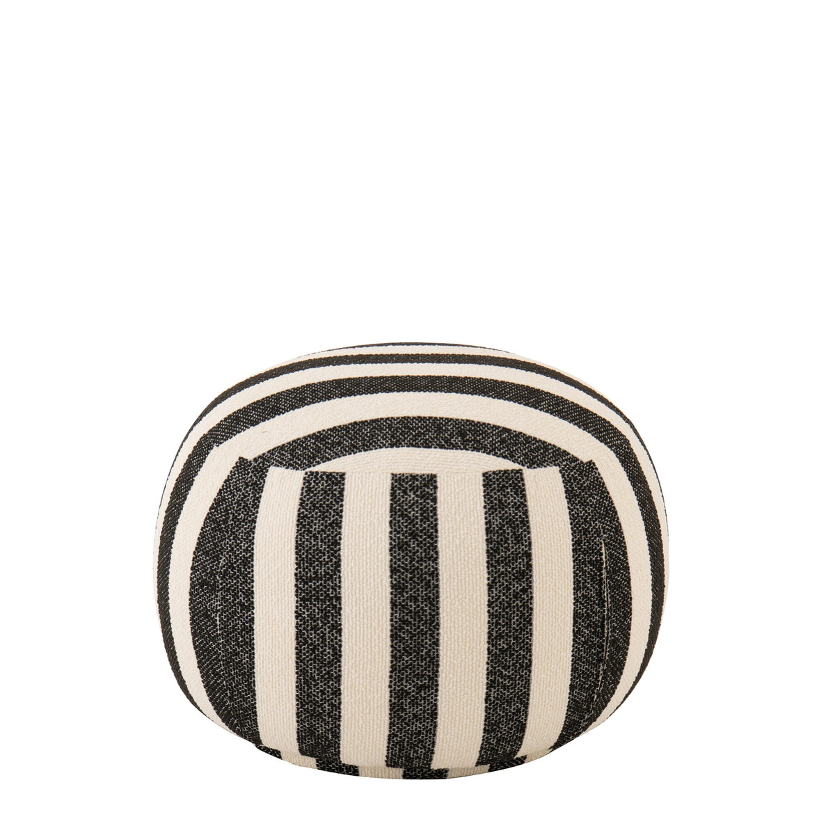 Pouf a righe nero/bianco sporco J-Line