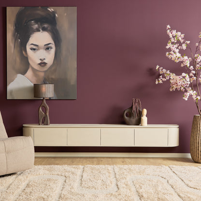 Mobile TV sospeso Ambiance in legno di mango naturale 120 cm Starfurn