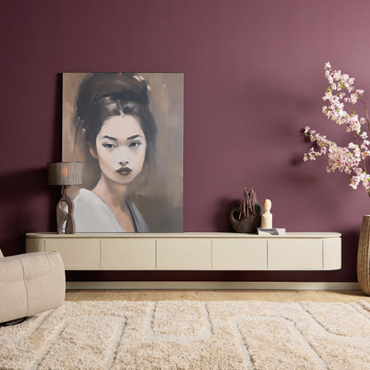 Mobile TV sospeso Ambiance in legno di mango naturale 120 cm Starfurn