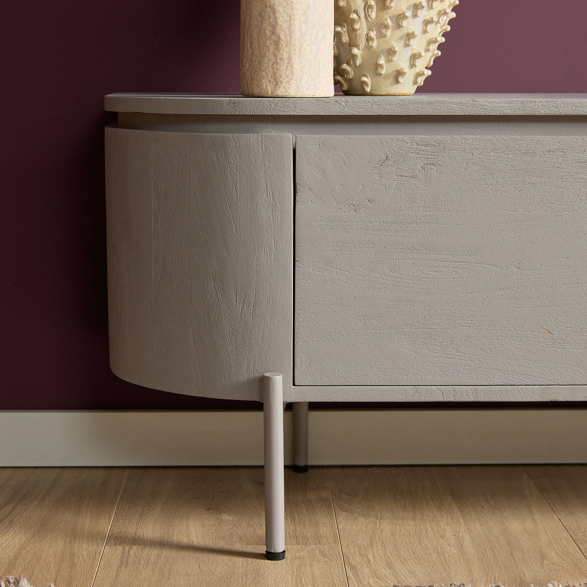 Mobile TV sospeso Ambiance in legno di mango naturale 120 cm Starfurn