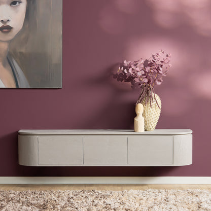 Mobile TV sospeso Ambiance in legno di mango naturale 120 cm Starfurn