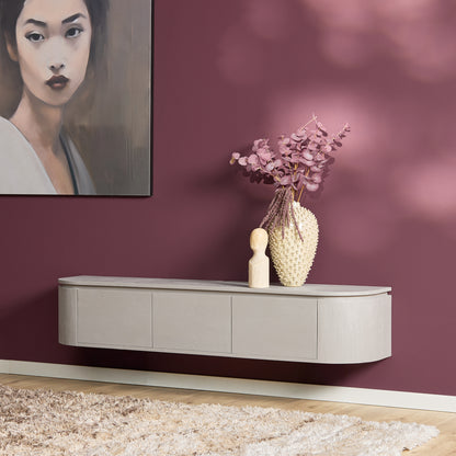 Mobile TV sospeso Ambiance in legno di mango naturale 120 cm Starfurn