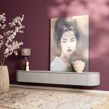 Mobile TV sospeso Ambiance in legno di mango naturale 120 cm Starfurn