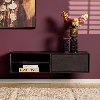 Mobile TV sospeso Ambiance in legno di mango naturale 120 cm Starfurn