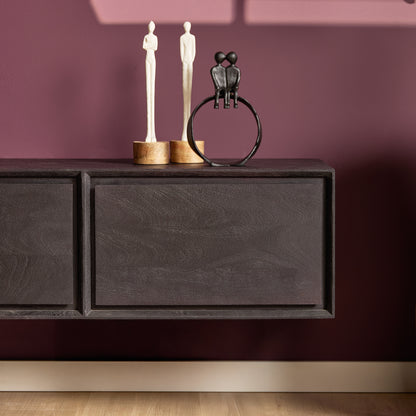Mobile TV sospeso Ambiance in legno di mango naturale 120 cm Starfurn