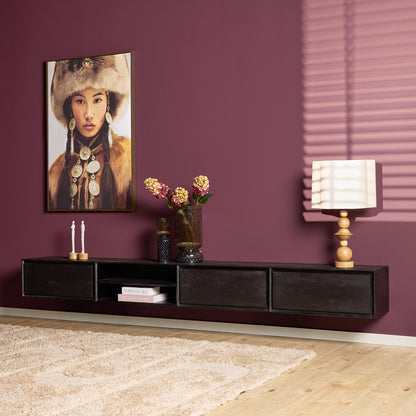 Mobile TV sospeso Ambiance in legno di mango naturale 120 cm Starfurn