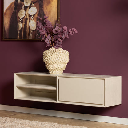 Mobile TV sospeso Ambiance in legno di mango naturale 120 cm Starfurn