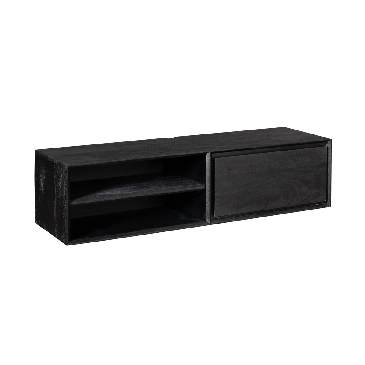 Mobile TV sospeso Ambiance Legno di Mango Nero 120cm Starfurn