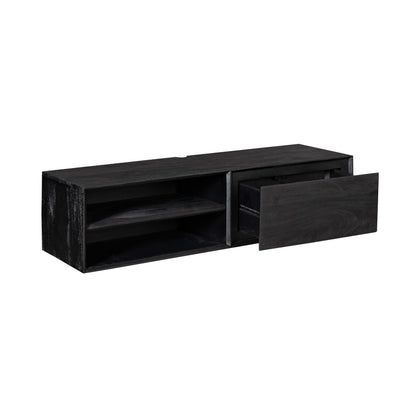 Mobile TV sospeso Ambiance Legno di Mango Nero 120cm Starfurn