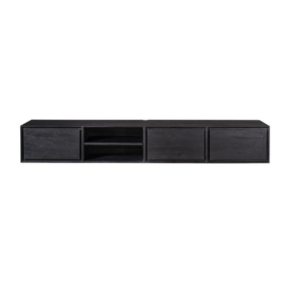 Mobile TV sospeso Ambiance in legno di mango nero 200 cm Starfurn