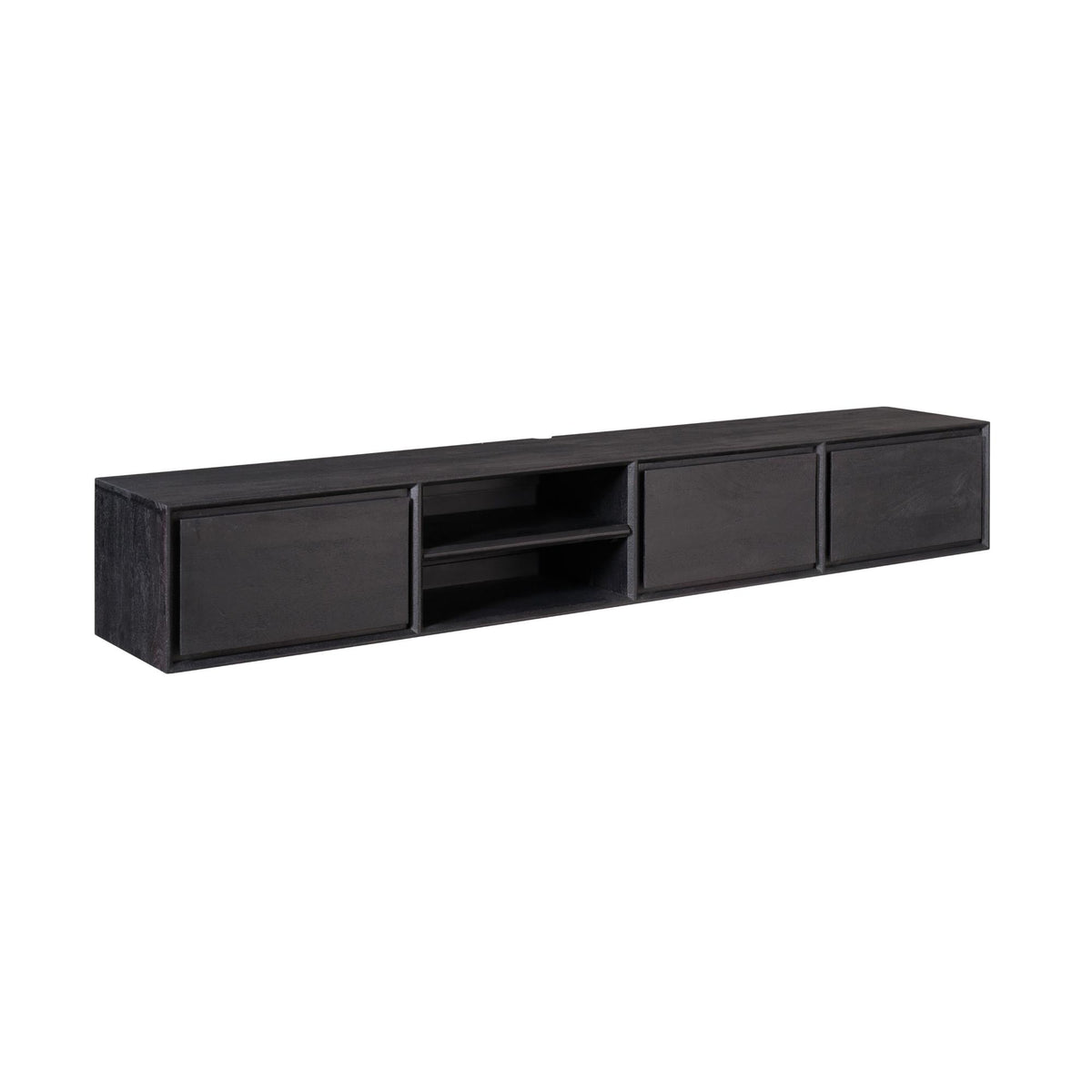 Mobile TV sospeso Ambiance in legno di mango nero 200 cm Starfurn