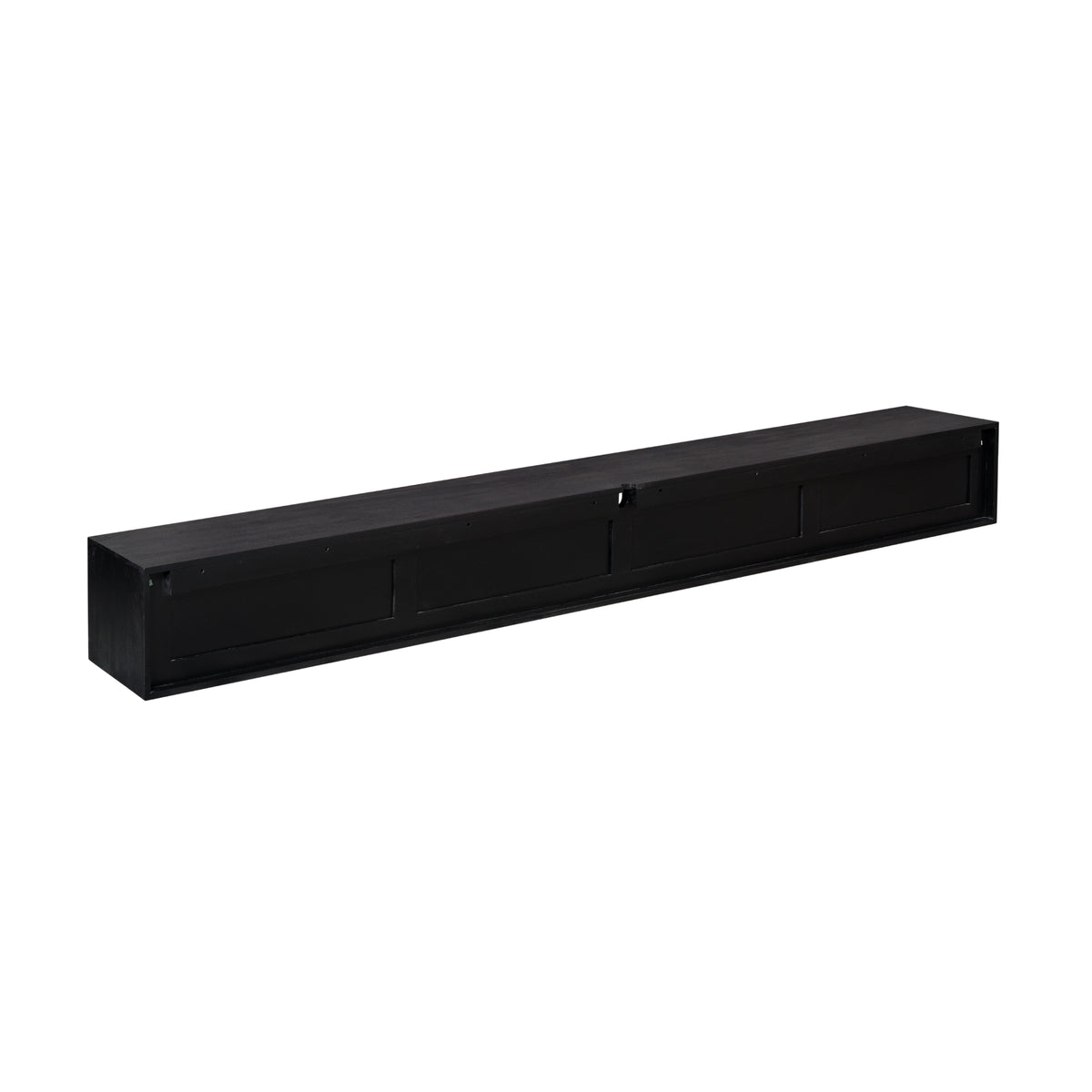 Mobile TV sospeso Ambiance in legno di mango nero 240 cm Starfurn