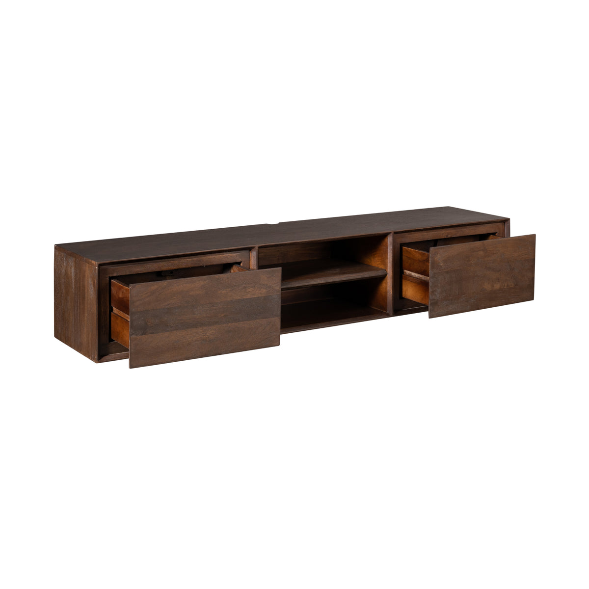 Mobile TV sospeso Ambiance in legno di mango marrone 160 cm Starfurn