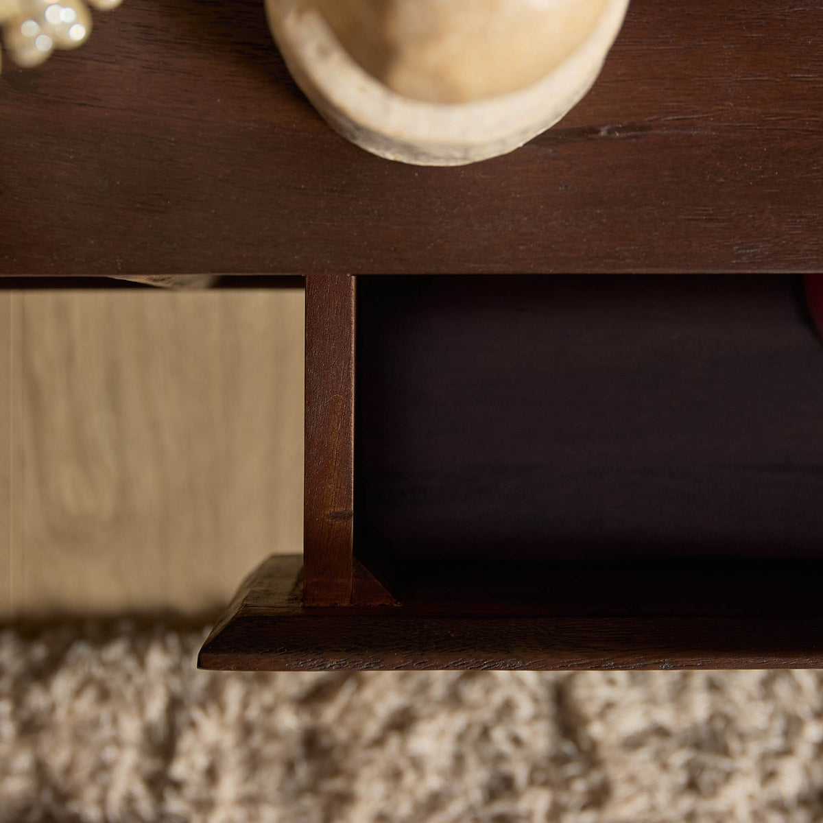 Mobile TV sospeso Ambiance in legno di mango marrone 200 cm Starfurn