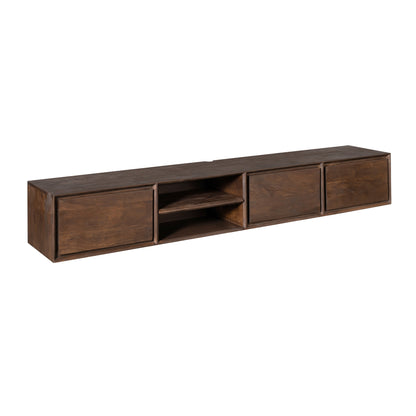 Mobile TV sospeso Ambiance in legno di mango marrone 200 cm Starfurn