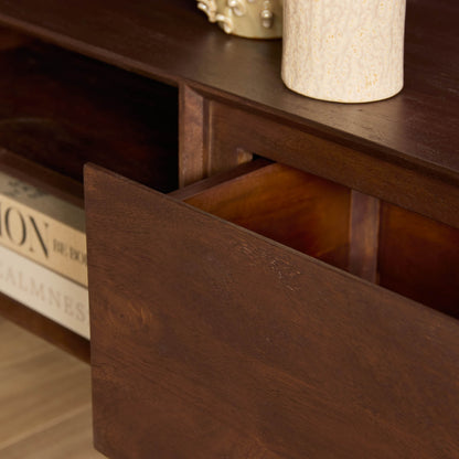 Mobile TV sospeso Ambiance in legno di mango marrone 240 cm Starfurn