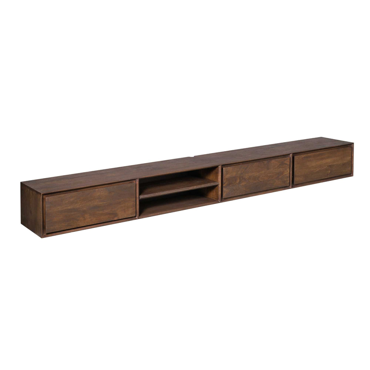 Mobile TV sospeso Ambiance in legno di mango marrone 280 cm Starfurn