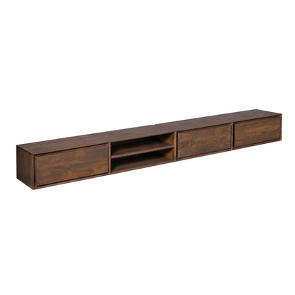 Mobile TV sospeso Ambiance in legno di mango marrone 280 cm Starfurn
