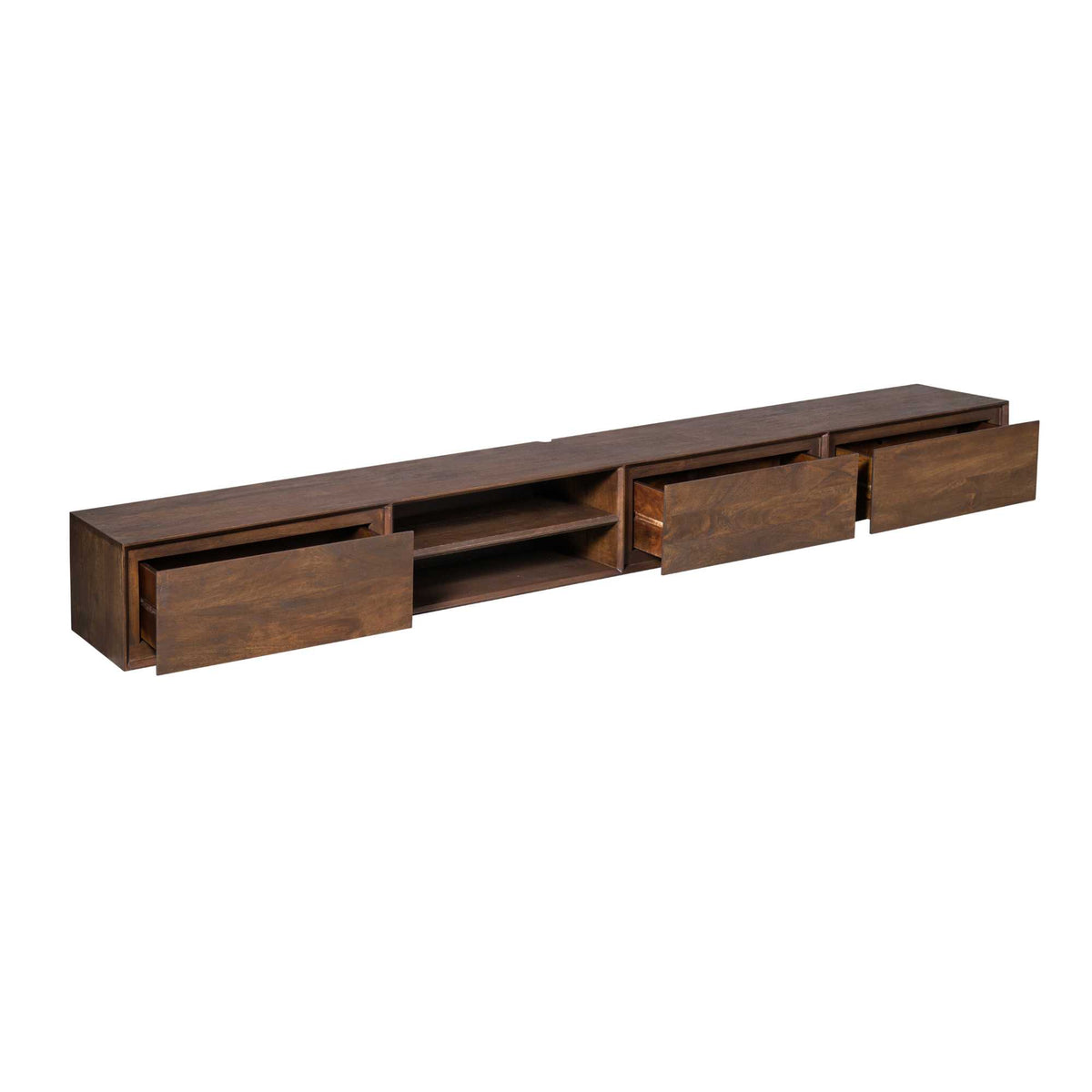 Mobile TV sospeso Ambiance in legno di mango marrone 280 cm Starfurn