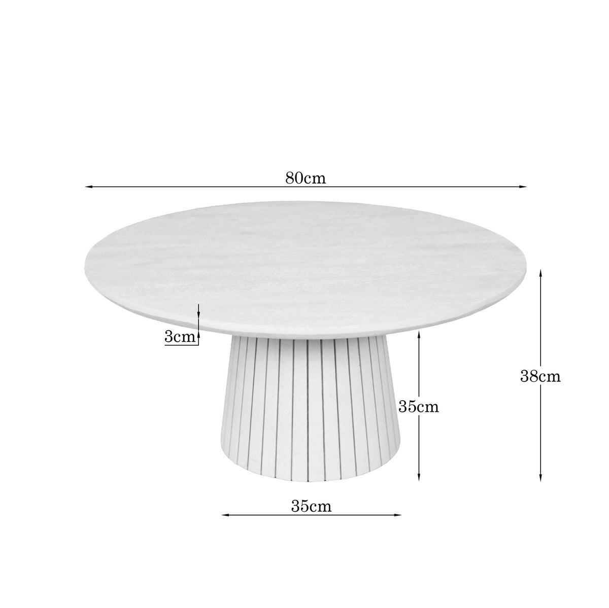 Tavolino da salotto Solana in legno di mango marrone 80 cm Starfurn