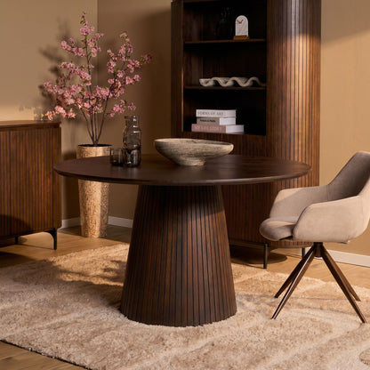 Tavolo da pranzo Solana in legno di mango marrone rotondo 130 cm Starfurn