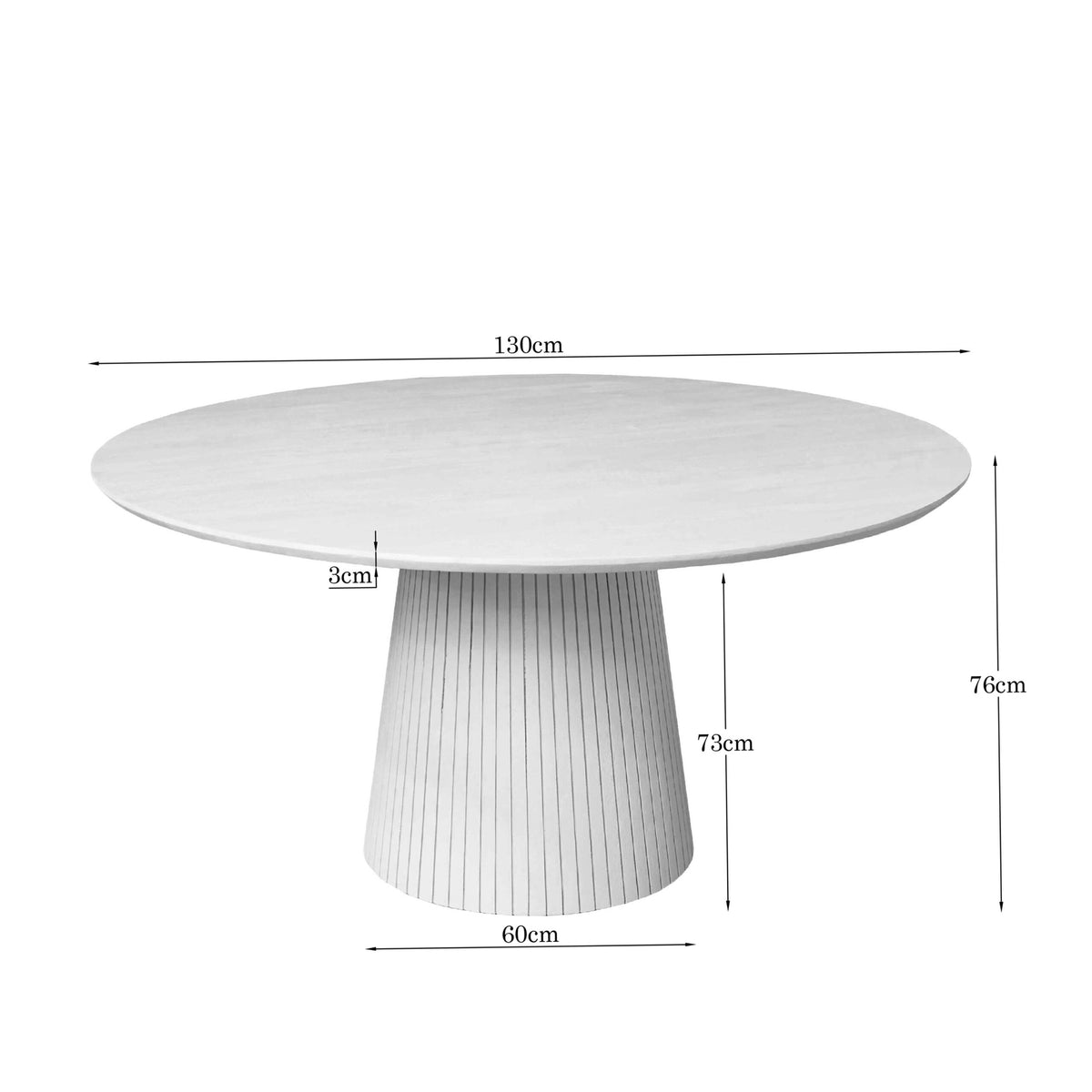 Tavolo da pranzo Solana in legno di mango marrone rotondo 130 cm Starfurn