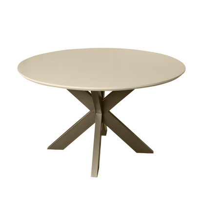 Tavolo da pranzo Madison in legno di mango color sabbia, rotondo, 130 cm, Starfurn