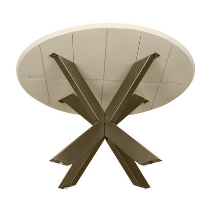 Tavolo da pranzo Madison in legno di mango color sabbia, rotondo, 130 cm, Starfurn